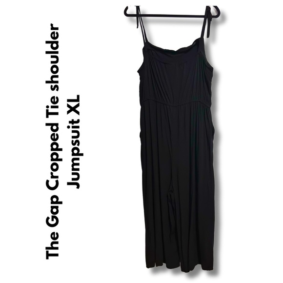 The Gap - Cropped, Tie Shoulder Jumpsuit - XL - Pockets! - Picture 9 of 9